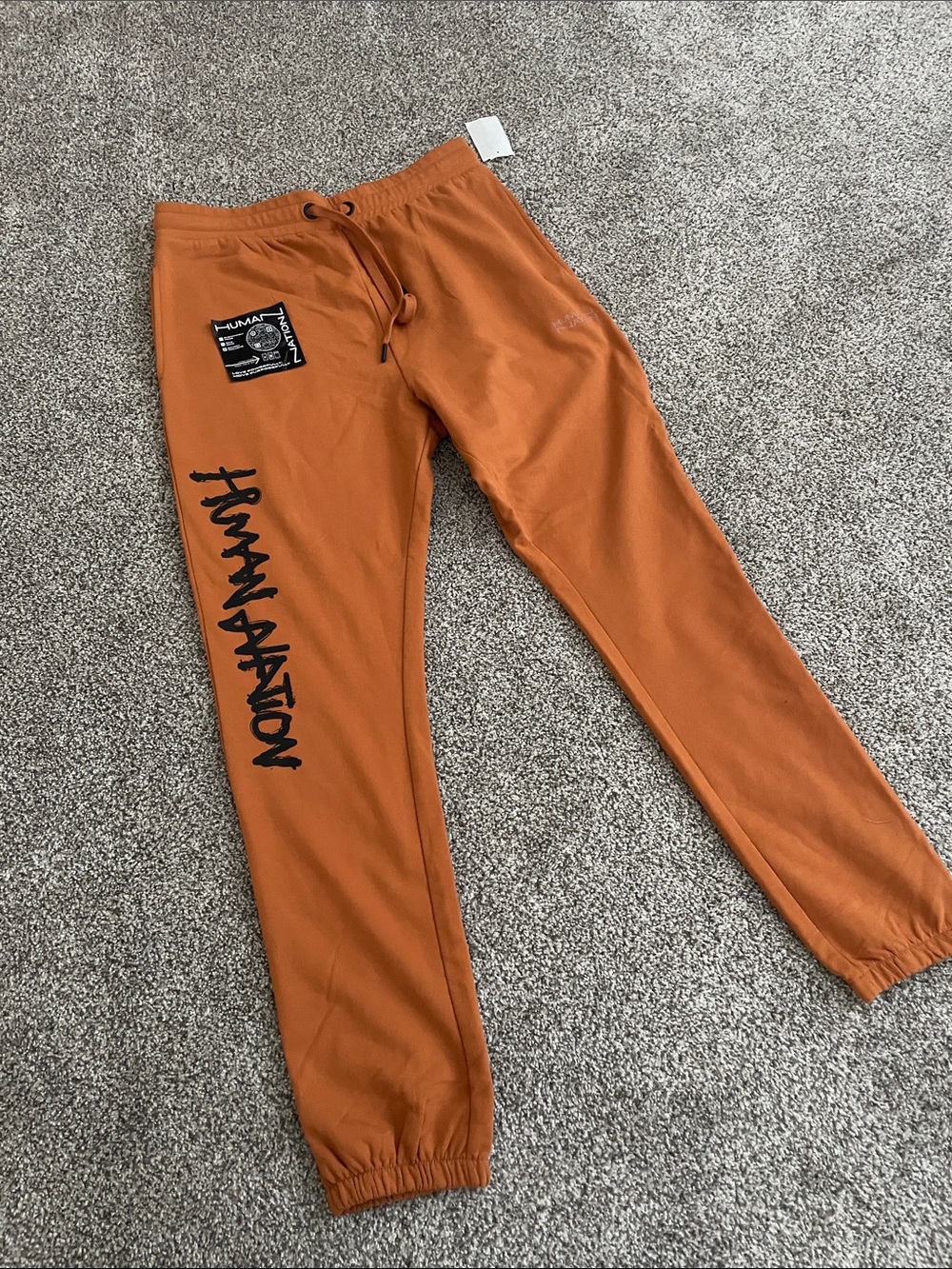 Men's Orange Jogger Sweatpants
